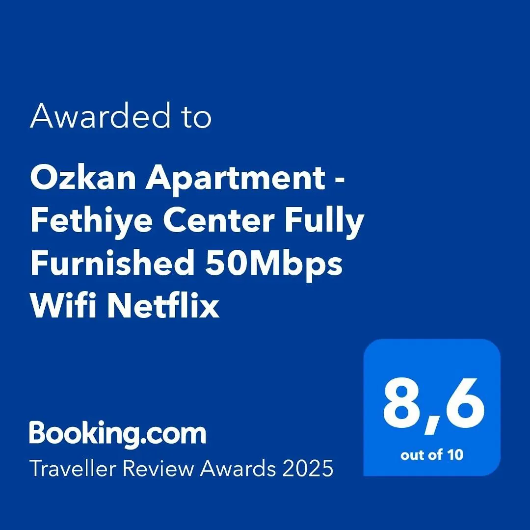 Ozkan Apartment - Fethiye Center Fully Furnished 50Mbps Wifi Netflix